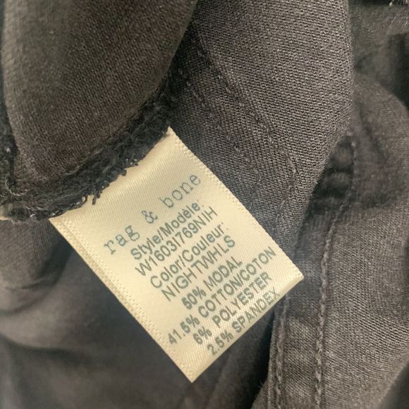 rag & bone Maternity Jeans Black Denim Skinny Legging Night Ripped NWT New 29 - Picture 12 of 14
